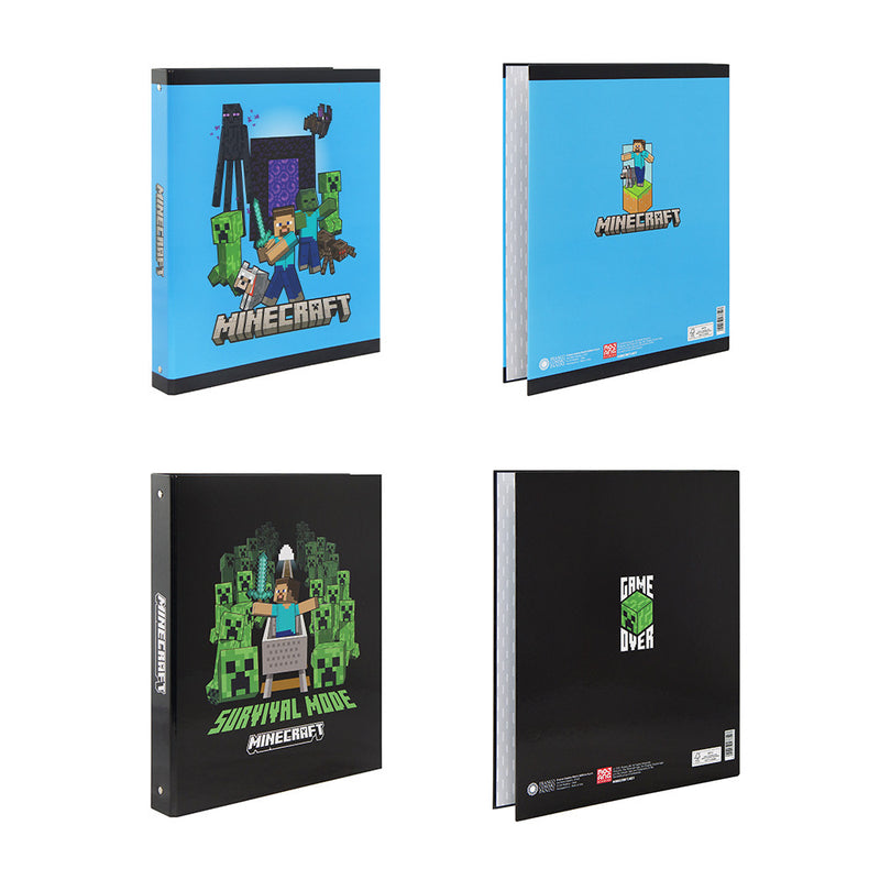 Copertina Anelli Maxi Extra Pixel Minecraft / Dorso 3 cm