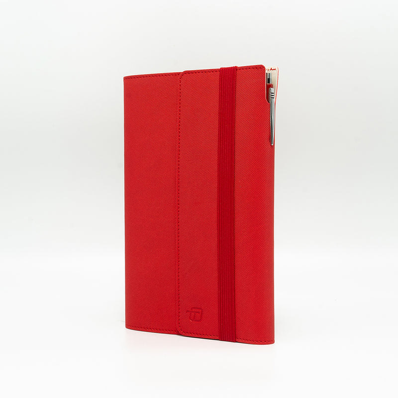 Agenda 12 Mesi Giornaliera Intercambiabile Bold Style Rigato Rosso 15 x 21 cm