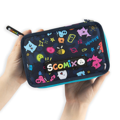 Astuccio 3 Zip Allover Scomix