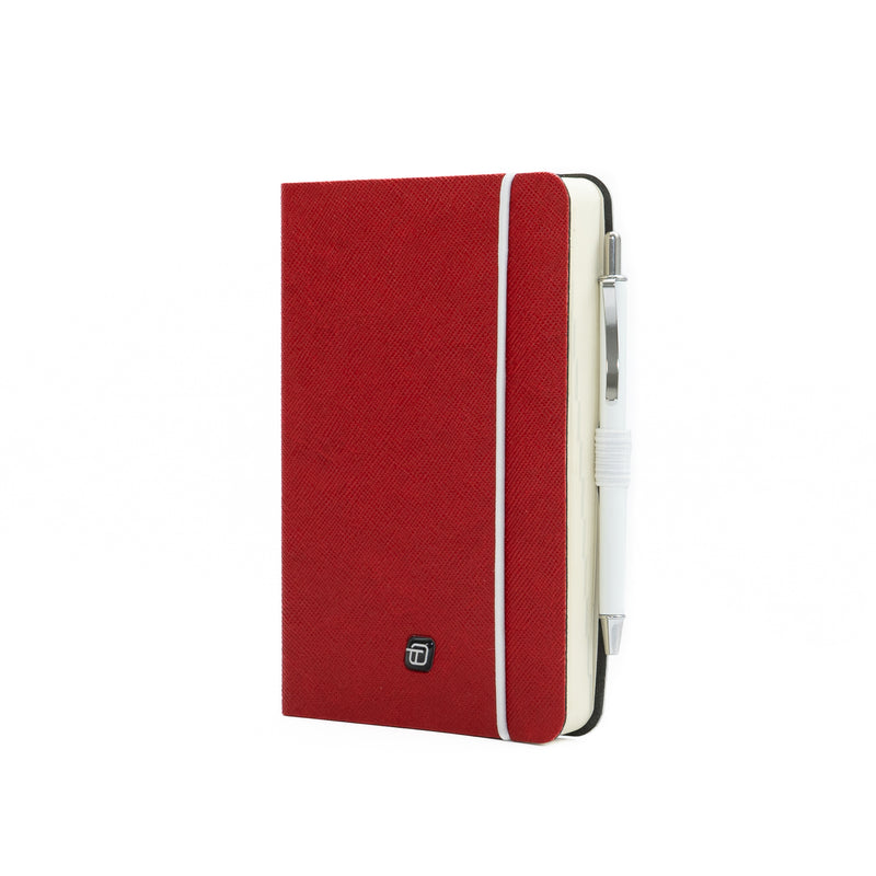Agenda 12 Mesi Intempo Cartesio Giornaliera in Similpelle con Elastico e Penna Rosso 9 x 14 cm - 2026