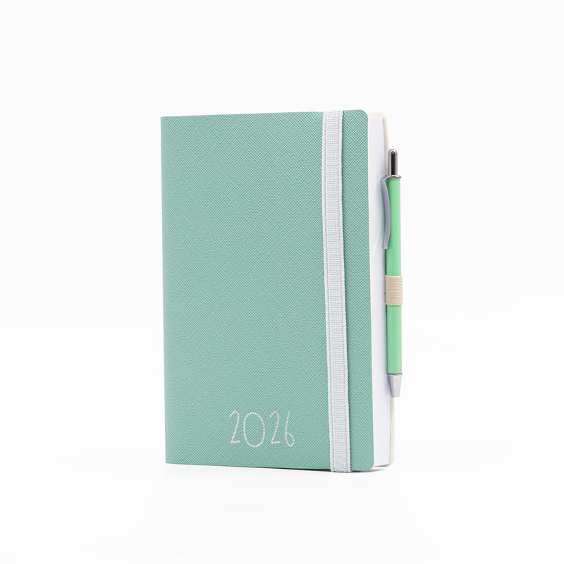 Agenda 12 Mesi Intempo Chic Giornaliera in Similpelle con Elastico e Penna Tiffany 10 x 15 cm - 2026