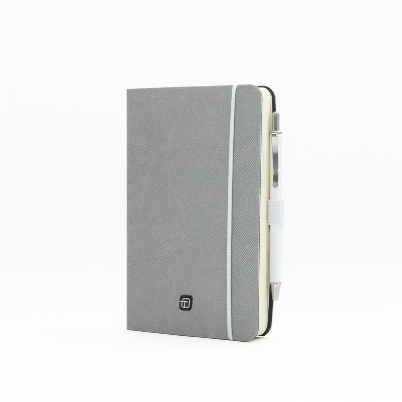 Agenda 12 Mesi Intempo Cartesio Settimanale in Similpelle con Elastico e Penna Grigio 9 x 14 cm - 2026