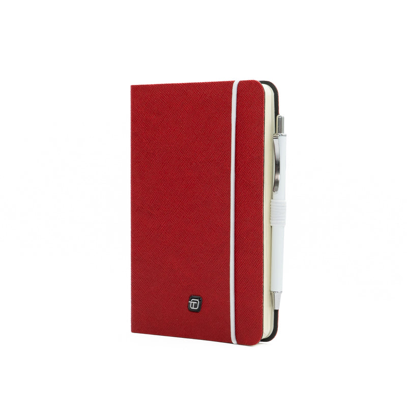 Agenda 12 Mesi Intempo Cartesio Settimanale in Similpelle con Elastico e Penna Rosso 9 x 14 cm - 2026