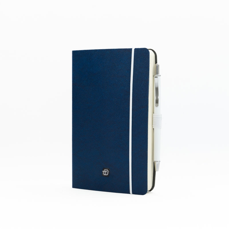 Agenda 12 Mesi Intempo Cartesio Settimanale in Similpelle con Elastico e Penna Blu 9 x 14 cm - 2026