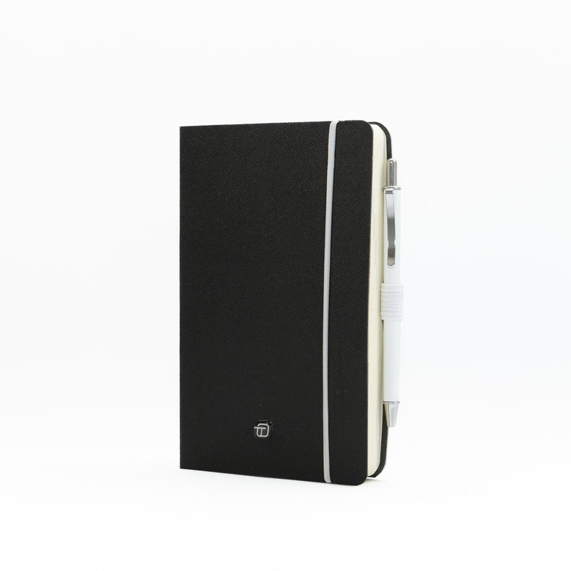 Agenda 12 Mesi Intempo Cartesio Settimanale in Similpelle con Elastico e Penna Nero 9 x 14 cm - 2026