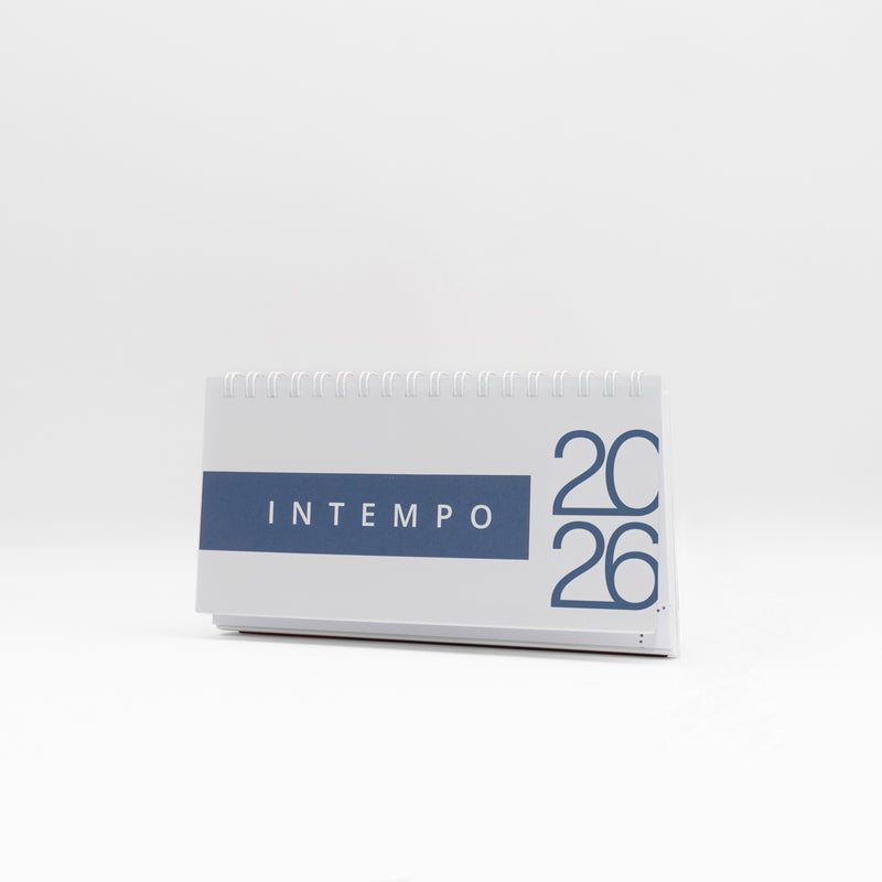 Agenda 12 Mesi Settimanale Intempo Poliplan 2026 Spiralata Tascabile in PPL Bianco 16 x 8 cm