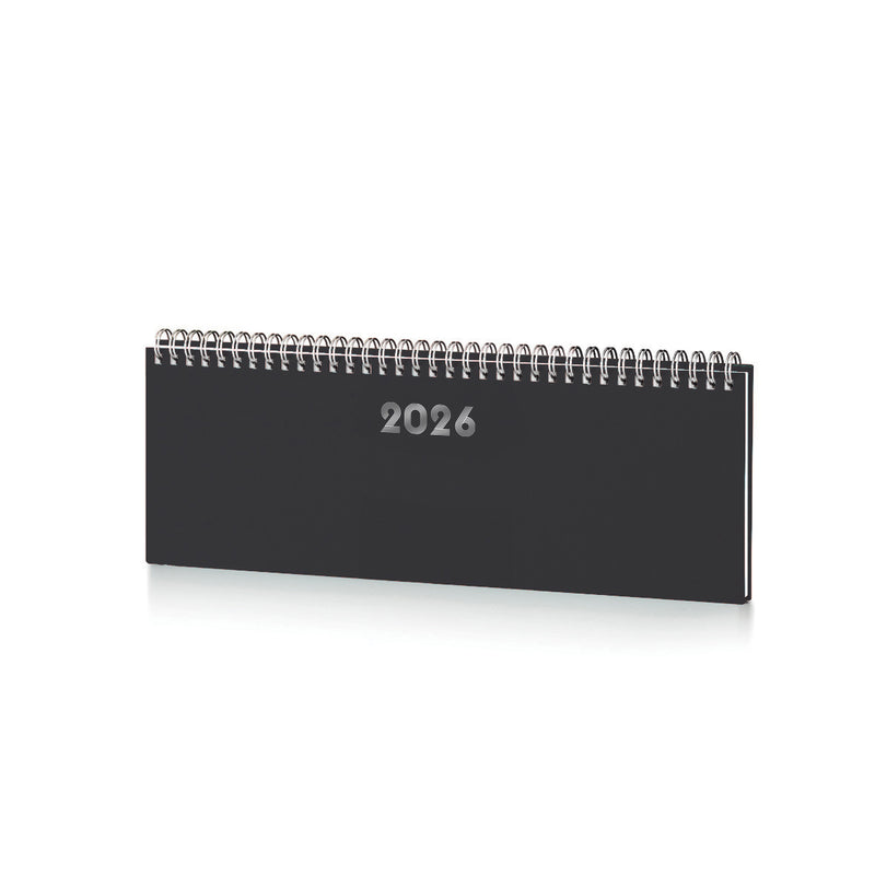 Planning Intempo Bulk 2026 Settimanale Nero 30 x 12 cm