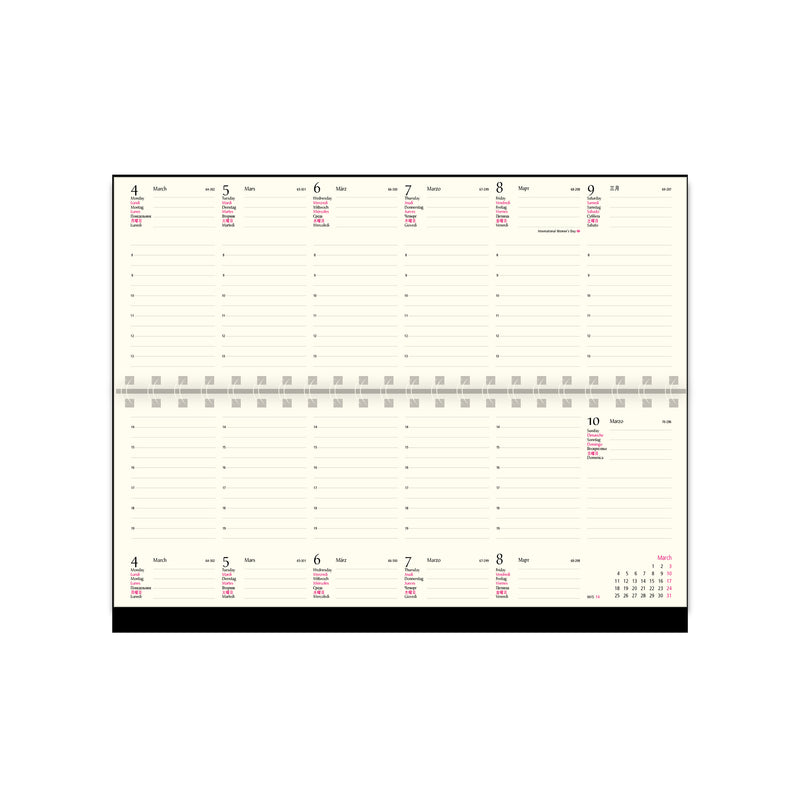 Refill Planning 12 Mesi Settimanale Intempo 2026 Spiralato con carta Gialla 32 x 12 cm