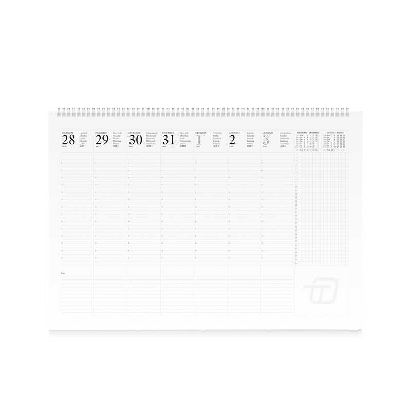 Planning da Tavolo 12 Mesi Settimanale Intempo Poliplan Datato con Spirale 35 x 24 cm