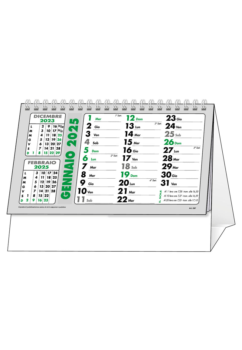 Calendario da Tavolo Classic 21 x 14 cm