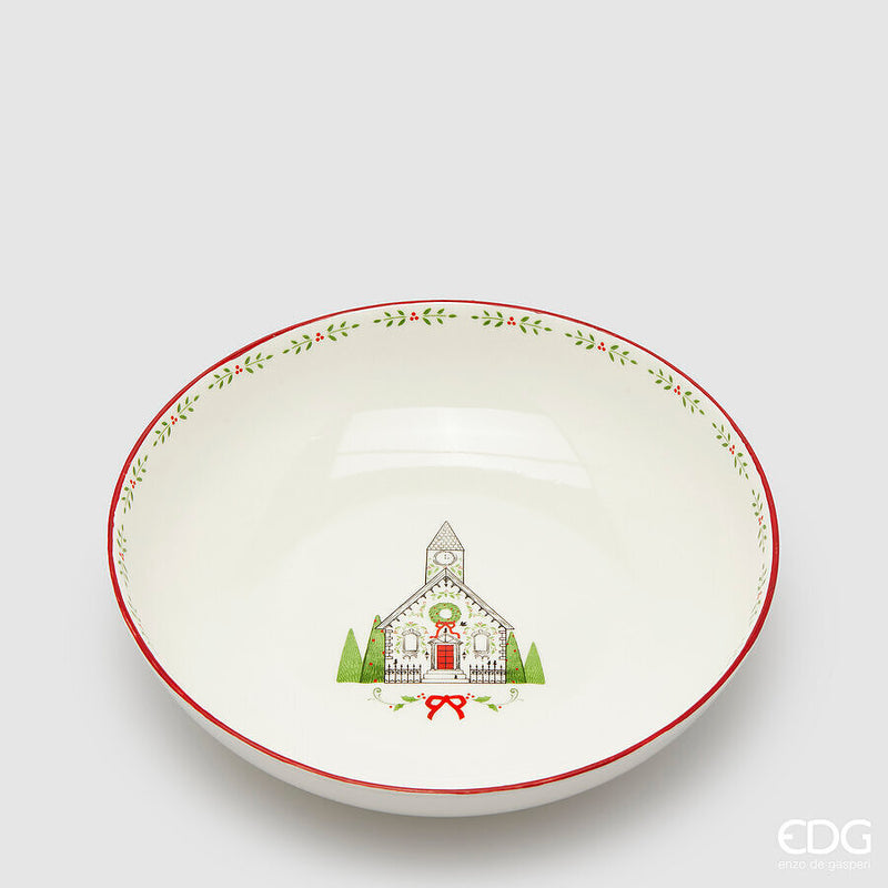 Piatto Xmas Rotondo Rosso e Verde 21 cm