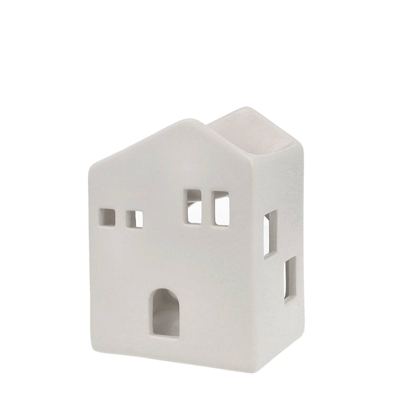 Brucia Essenze in Ceramica Bianco Casa 9 x 7 x 12 cm