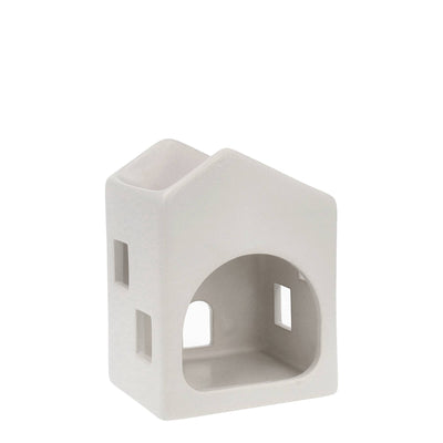 Brucia Essenze in Ceramica Bianco Casa 9 x 7 x 12 cm