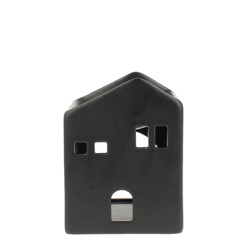 Brucia Essenze in Ceramica Nero Casa 9 x 7 x 12 cm