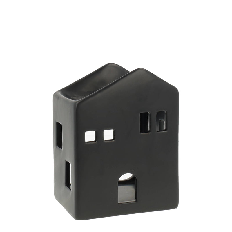 Brucia Essenze in Ceramica Nero Casa 9 x 7 x 12 cm