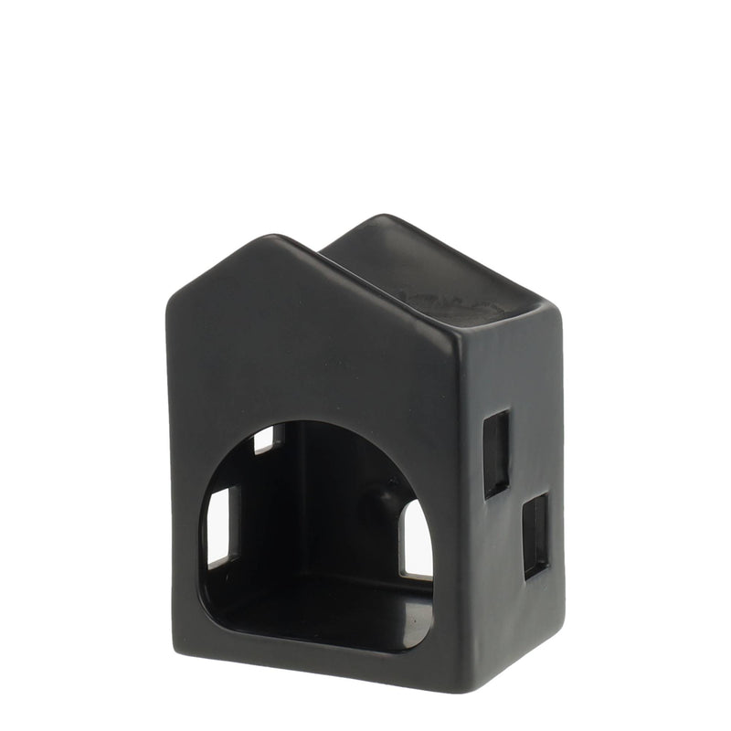 Brucia Essenze in Ceramica Nero Casa 9 x 7 x 12 cm