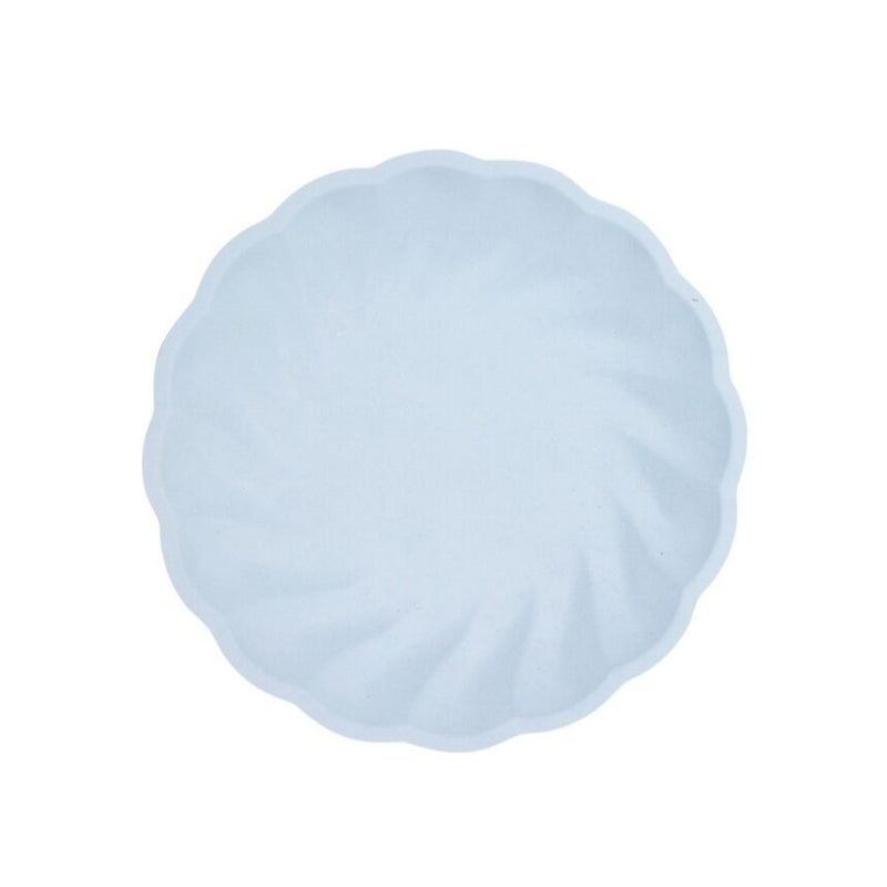 Piatto Piano Biocompostabile Tondo Blu 19 cm - 6 pezzi