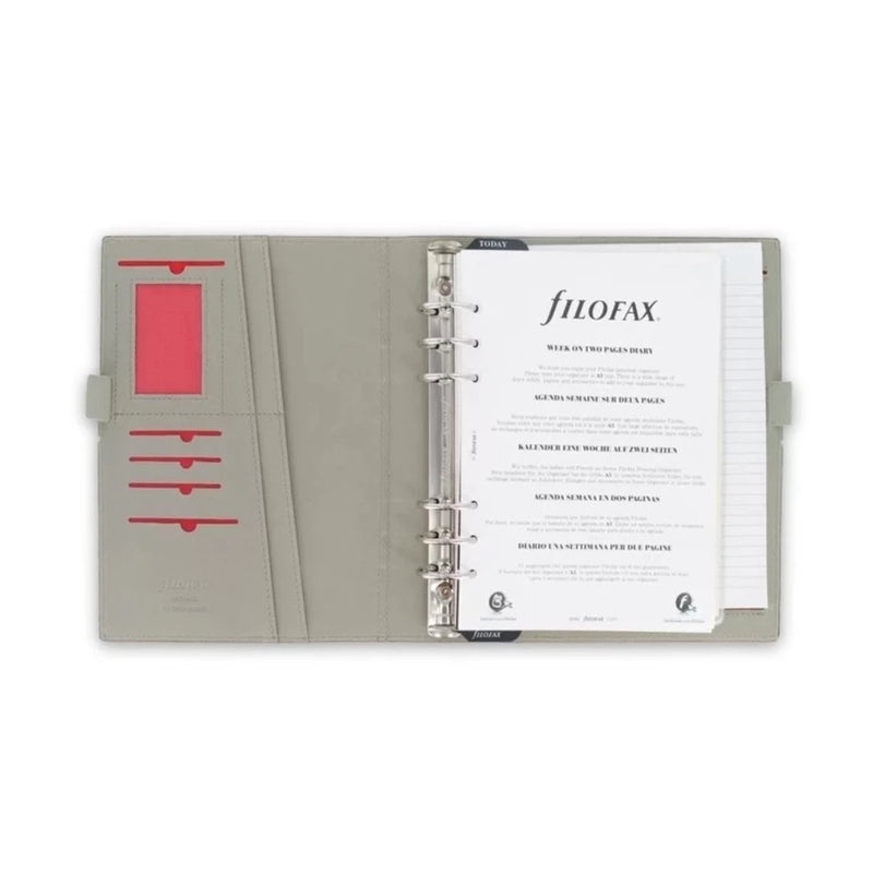 Agenda Organizer 12 Mesi Settimanale Filofax Domino A5 Rosso