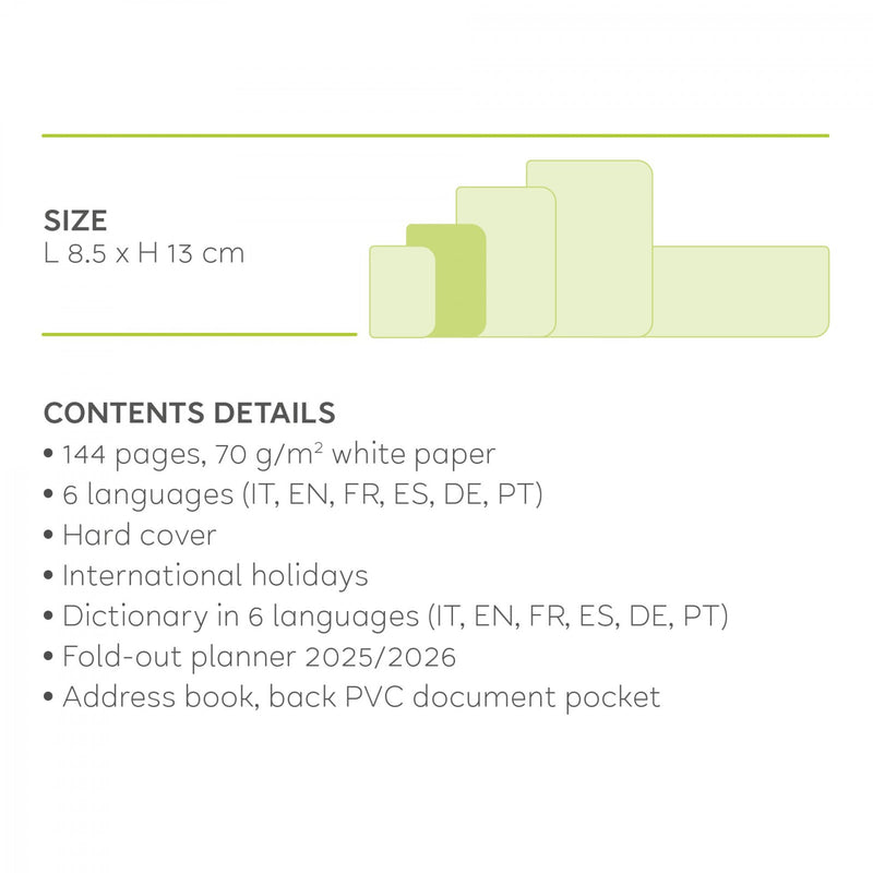 Diario 12 Mesi 2025 Piccolo Settimanalespiralato - Travel