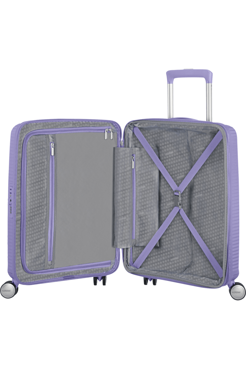 Valigia da Cabina Espandibile American Tourister Soundbox 55 cm con TSA Lavender