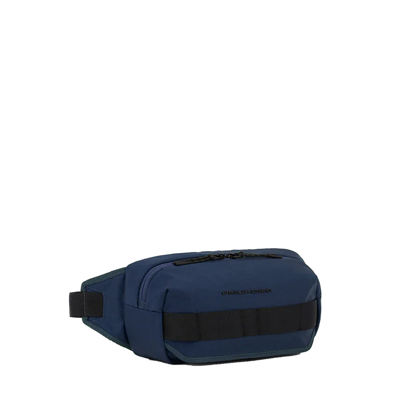 Marsupio Sportivo Piquadro Arne in Tessuto Riciclato Blu