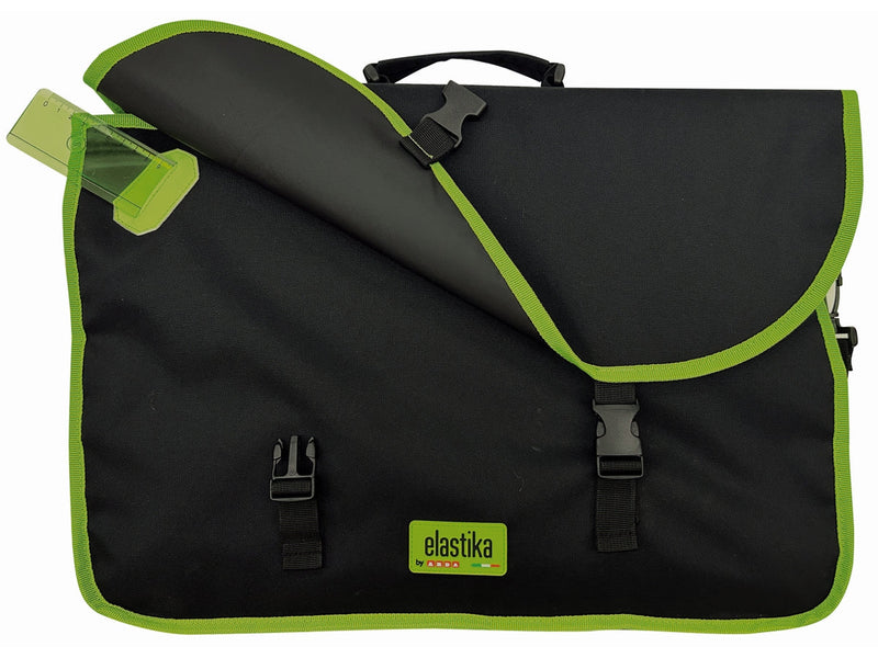 Valigetta Portadisegni Arda Elastika con Tracolla Nero in Tessuto 52 x 37 cm