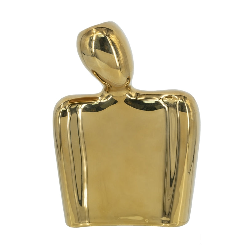 Vaso in Ceramica Busto Oro 15 x 6 x 20 cm