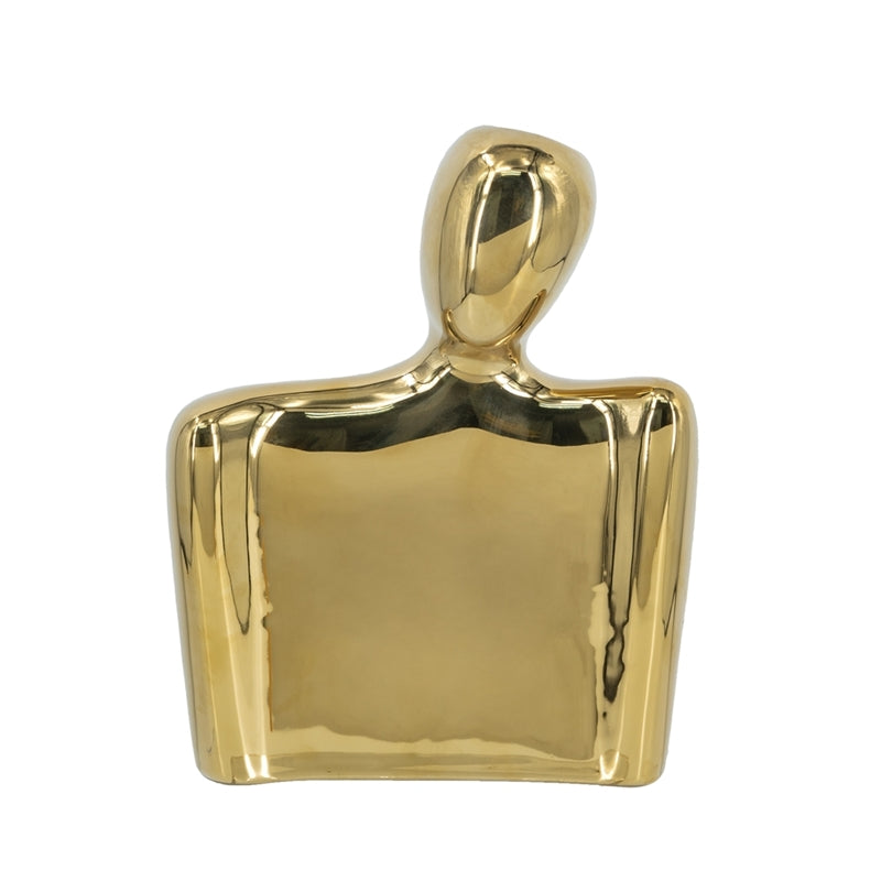 Vaso in Ceramica Busto Oro 20 x 8 x 25 cm