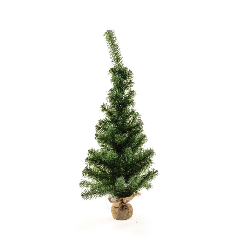 Abete in Juta con Base Verde 45 x 45 x 90 cm