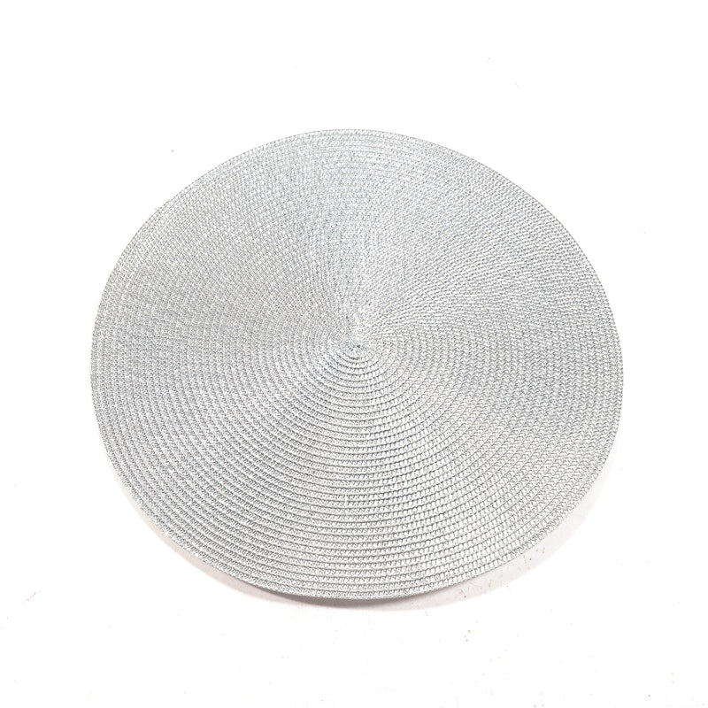 Sottopiatto Glitter in PET Argento 38 cm