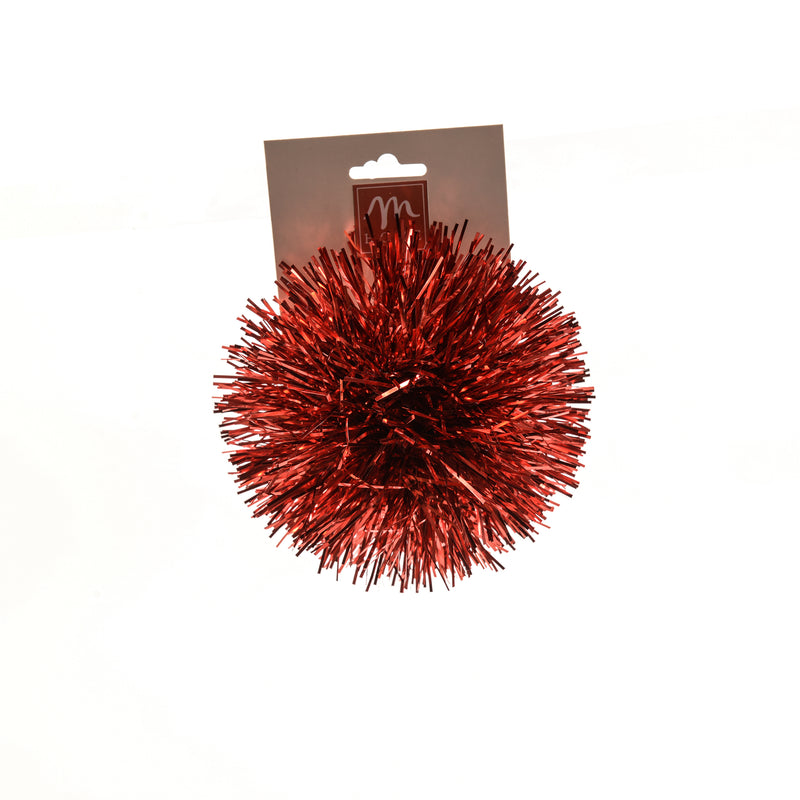 Coccarda Pom Pom Rosso 12,5 cm