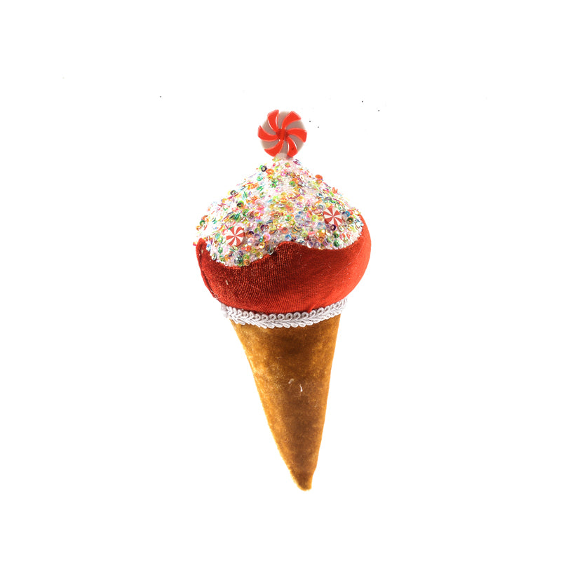 Decoro Cono Gelato Glitterato 19 x 8 x 8 cm