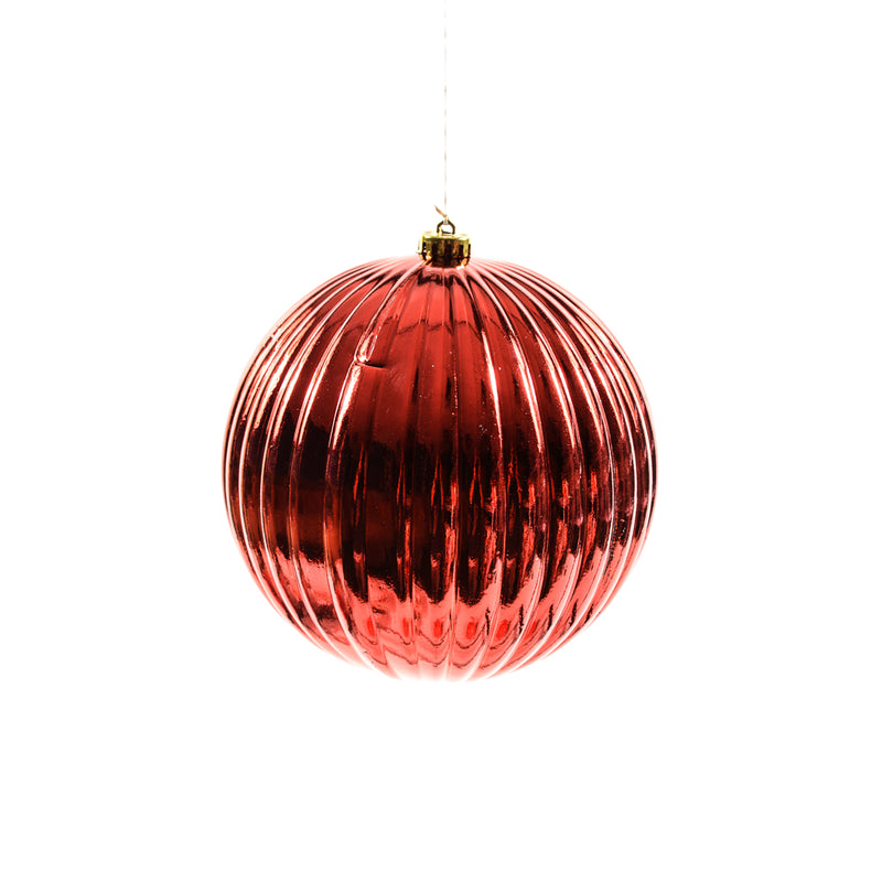 Sfera in PVC in Rilievo con Gancio Rosso 20 cm