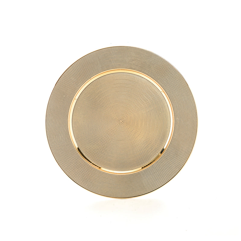 Sottopiatto in PVC Lucido Oro 33 cm