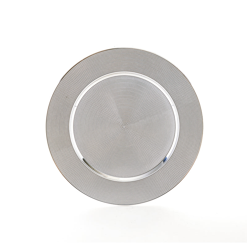 Sottopiatto in PVC Lucido Argento 33 cm