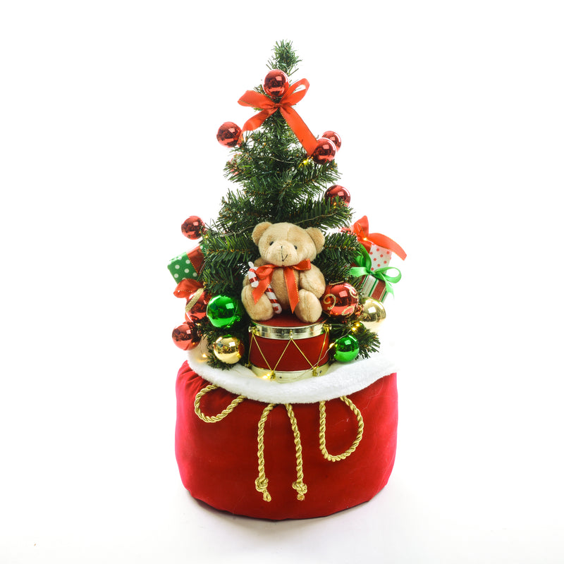 Albero di Natale con 25 LED Multicolor a Batteria 26 x 60 x 26 cm