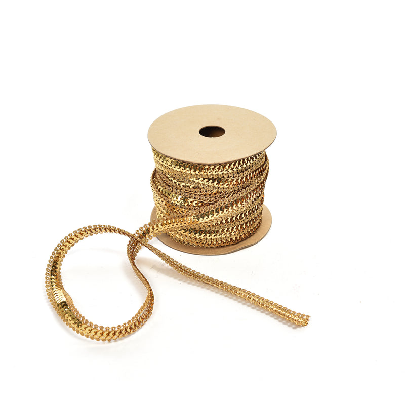 Nastro con Paillettes Oro 9 mt