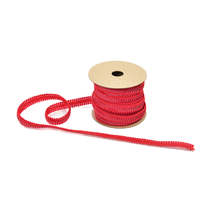 Nastro con Paillettes Rosso 9 mt