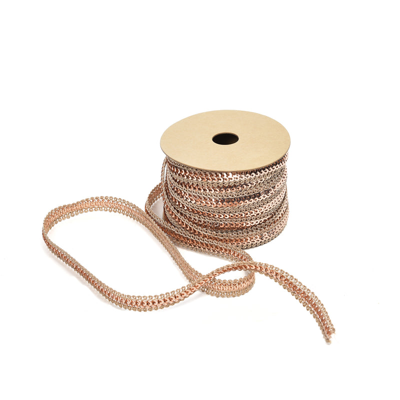 Nastro con Paillettes Bronzo 9 mt