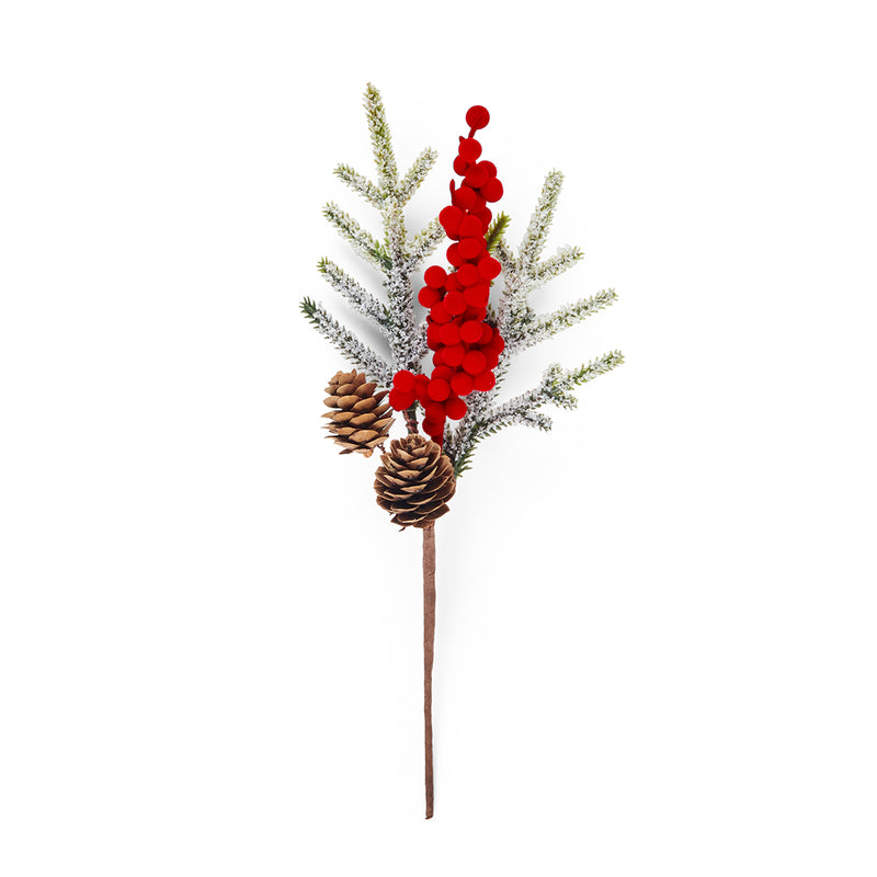 Pick in PVC Prima Neve Floccata Rosso 26 cm