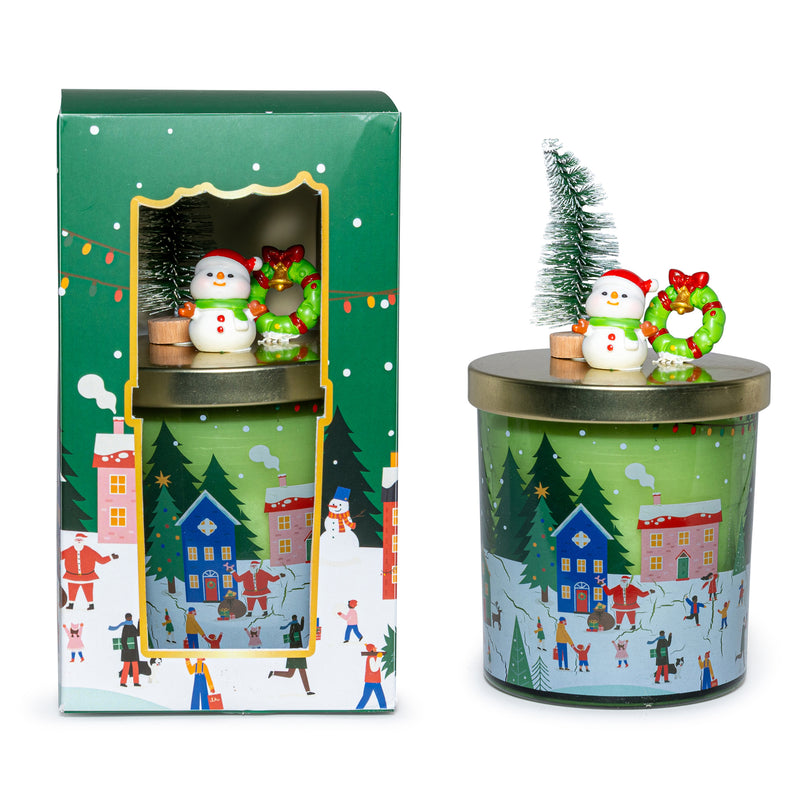 Candela Profumata XMAS con Coperchio Cannella e Arancia Verde 160 gr