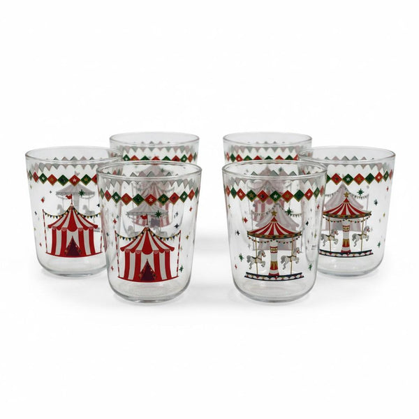 Bicchieri Natalizi in Vetro 315 ml - 6 pezzi