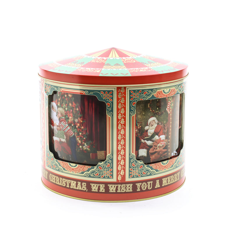 Scatola Giostra in Latta Multicolor 22 x 20 cm