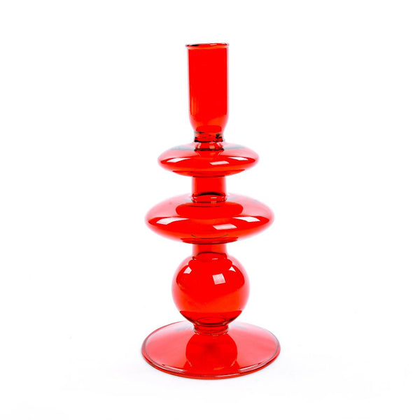 Portacandela in Vetro Borosilicato Rosso 9 x 19 cm