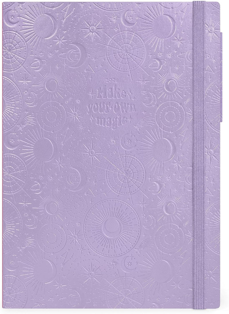 Agenda 12 Mesi Legami Settimanale Maxi 2026 Mystic Lilac con Chiusura ad Elastico