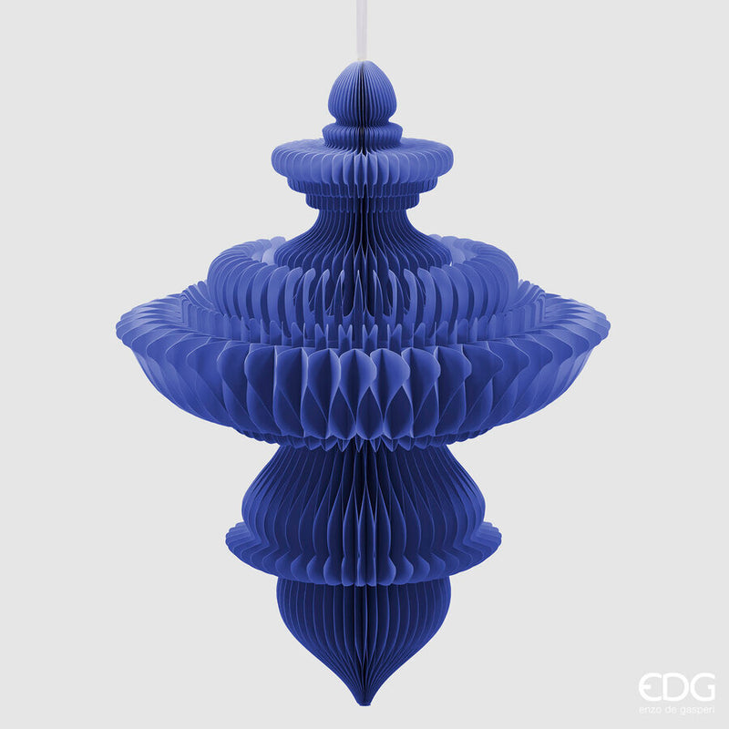 Decoro Trottola in Carta Origami Blu 78 x 100 cm