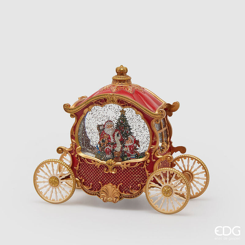 Carillon Carrozza con Musica, Movimenti e Luci LED 11,5 x 23 cm