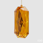 Addobbo Gemma Rettangolare Ambra con Gancio 9,5 x 19,5 x 7 cm