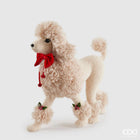 Cane Barboncino con Fiocco Sabbia 48 x 47 x 17 cm