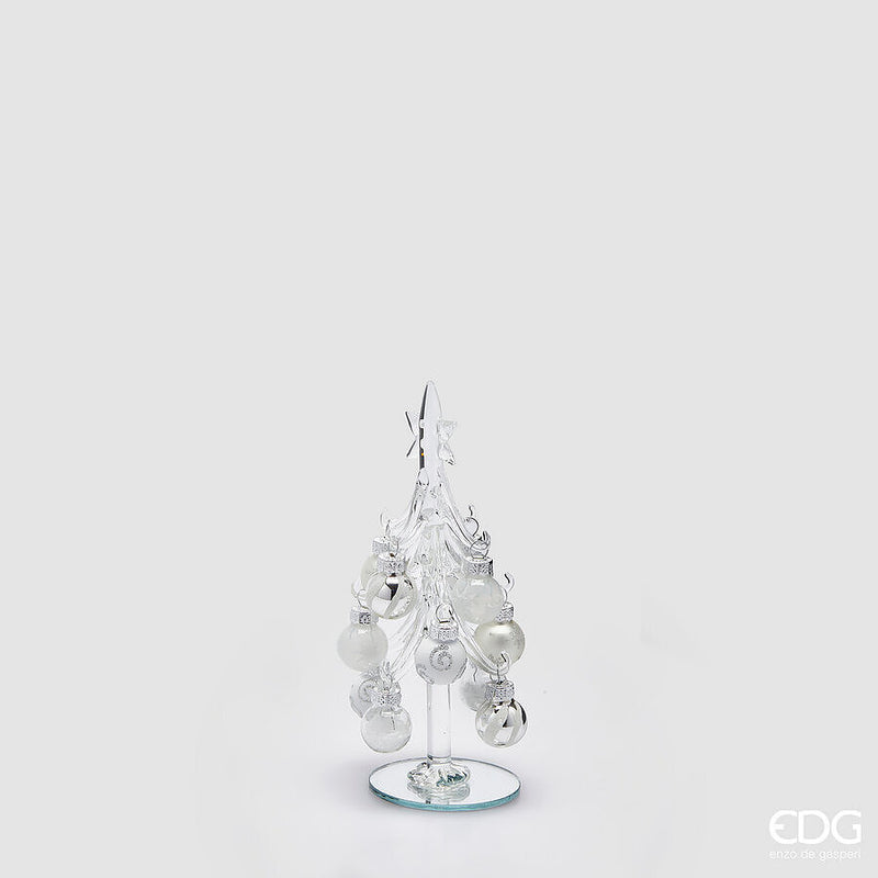 Pino con Decori Trasparente e Bianco 7,5 x 16 cm